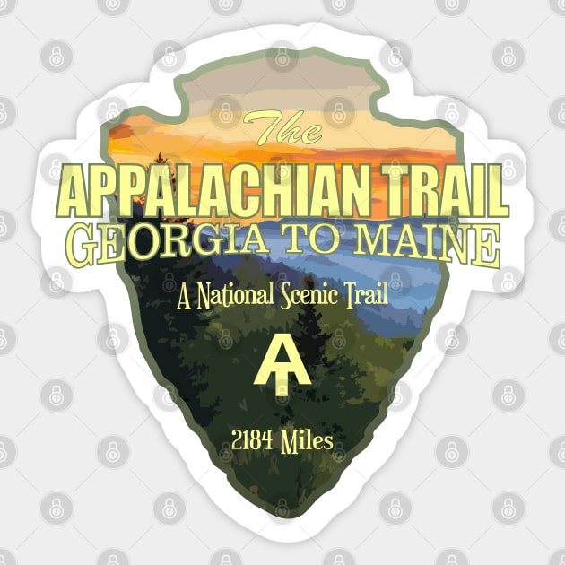 Appalachian Trail (arrowhead) Sticker by grayrider